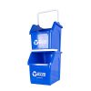 10 Pack of Bins - Blue Stackable Recycling Bin Container