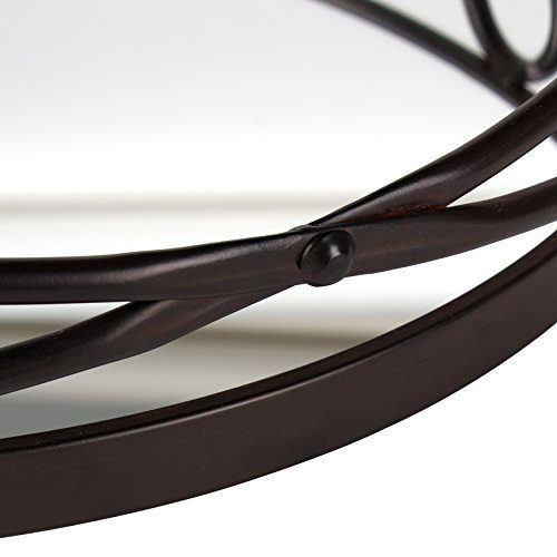 Kate and Laurel Delray Bronze Metal Mirrored Round Decorative Tray
