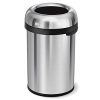 simplehuman 115 Liter / 30 Gallon Bullet Open Top Trash Can Commercial Grade