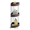 iDesign Twillo Metal Wire Corner Standing Shower Caddy 3-Tier Bath