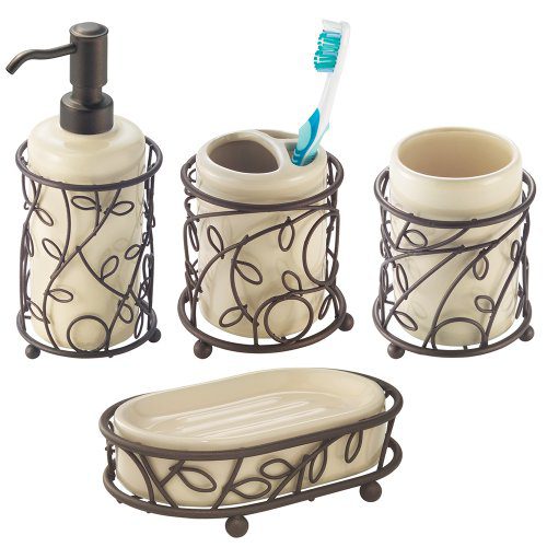 InterDesign Twigz Bath Accessory Set, Soap Dispenser Pump