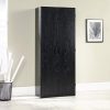 Sauder Storage Cabinet, L: 29.61" x W: 16.02" x H: 71.50", Ebony Ash finish