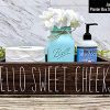 Hello Sweet Cheeks Bathroom Box. Bathroom Humor Toilet Tray