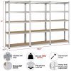 Yaheetech 3 Pack Heavy Duty 5-Shelf Commercial Industrial Office Storage
