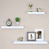Ballucci Block Floating Wall Ledge, 12", 16", 24", Set of 3, White