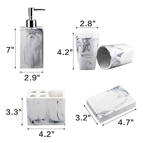 Jung Ford 5-Piece Bathroom Counter Top Accessory Set