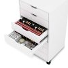 DEVAISE 7-Drawer Mobile Cabinet for Office & Closet in White
