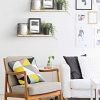 Mkono Wall Mounted Floating Shelves Set of 2 Rustic Metal Wire Storage