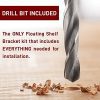 Floating Shelf Brackets - Drill Bit Included - (4pcs) - Firm Foundation