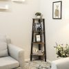 VASAGLE Industrial Corner Shelf, 4-Tier Bookcase, Storage Rack