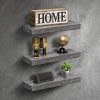 Sorbus Floating Shelf Set - Rustic Wood Hanging Rectangle Wall Shelves