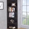 Corner Bookcase with Open Side Cappuccino