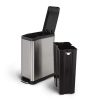 HomeZone 45-Liter/ 12 Gallon Stainless Steel Rectangular Step Kitchen Trash Can