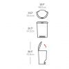 simplehuman 50 Liter / 13 Gallon Semi-Round Kitchen Step Trash Can