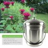 Abakoo Compost Bin 1.8 Gallon Stainless Steel Stainless Steel Kitchen Composter