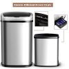 Costzon Trash Can, 13 and 2.3 Gallon, Stainless Steel Sensor Trash Can for Kitchen