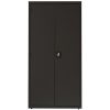 5-Shelf Steel Storage Cabinet in Black - Secure Office and Home Storage Solution with Adjustable Shelves