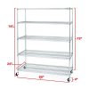 Seville Classics UltraDurable Commercial-Grade 5-Tier NSF-Certified Steel