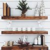 New England Wood Crafters Wooden Floating Shelves