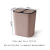 LXQG Double Waste Recycling Bin Press Trash Can Cover Garbage