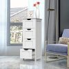 Yaheetech Bathroom Floor Cabinet, Wooden Side Storage Organizer