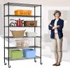 BestOffice 6 Tier Wire Shelving Unit Heavy Duty Height Adjustable