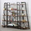 O&K FURNITURE 5-Shelf Industrial Style Bookcase and Shelves