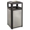 Safco FBA Trash Can, 38 Gallon, Black