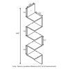 FURINNO 5 Tier Mount Floating Corner Square Wall Shelf