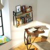 SRIWATANA 2-Tier Floating Wall Mount Shelves Book Shelves
