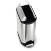 simplehuman 45 Liter / 11.9 Gallon Stainless Steel Butterfly Lid Kitchen