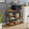Mr IRONSTONE Vintage Kitchen Baker's Rack Utility Storage Shelf