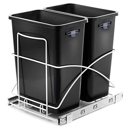 Home Zone Living 29 Liter / 7.6 Gallon Pull-Out Trash Can