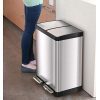iTouchless 16 Gallon Dual Step Trash Can & Recycle In- In-Home Recycling Bins