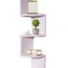 Adorn Home Essentials decrotive Corner Zig Zag Wall Mount Shelves