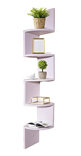 Adorn Home Essentials decrotive Corner Zig Zag Wall Mount Shelves