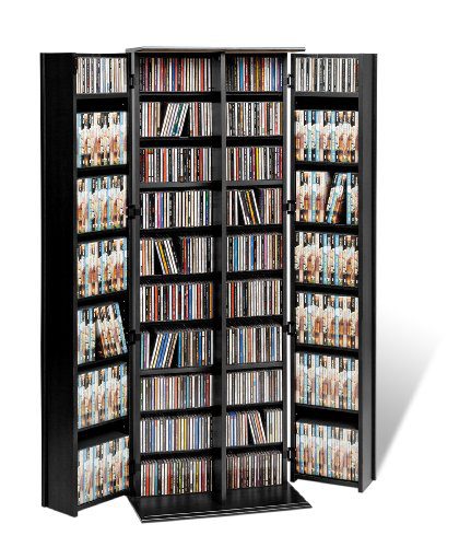 Prepac Grande Locking Media Storage Cabinet with Shaker Doors Storage Cabinet