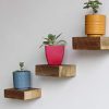 Urban Legacy Small Reclaimed Wood Floating Shelves