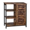 VASAGLE Industrial Storage Cabinet, Bathroom Floor Standing Cabinet