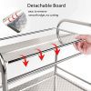 YKEASE 5-Shelf Shelving Units on Wheels Stainless Steel Kitchen Cart