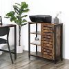 VASAGLE Industrial Storage Cabinet, Bathroom Floor Standing Cabinet