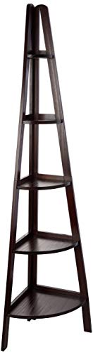 Casual Home 5-Shelf Corner Ladder Bookcase