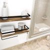 PETER'S GOODS Rustic Floating Wall Shelves with Rails