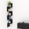5 Tiers Zig Zag Wall Corner Shelf Wall Mounted Floating Organiser Display