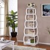 Mixcept 66" Multi-Purpose Shelves 5 Tier Bookshelf Bookcases Wooden Storage