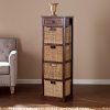 Southern Enterprises Kenton 4-Basket Storage Tower, Brown