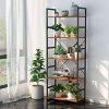 LANGRIA Bookcases 5-Tire Bookshelf Vintage Industrial Bookcase