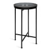 Kate and Laurel Celia Round Metal Foldable Tray Accent Table