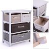 Cypress Shop White 4 Woven Basket Drawers Storage Unit