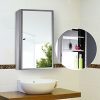 HOMCOM Vertical 24" Stainless Steel Bathroom Wall